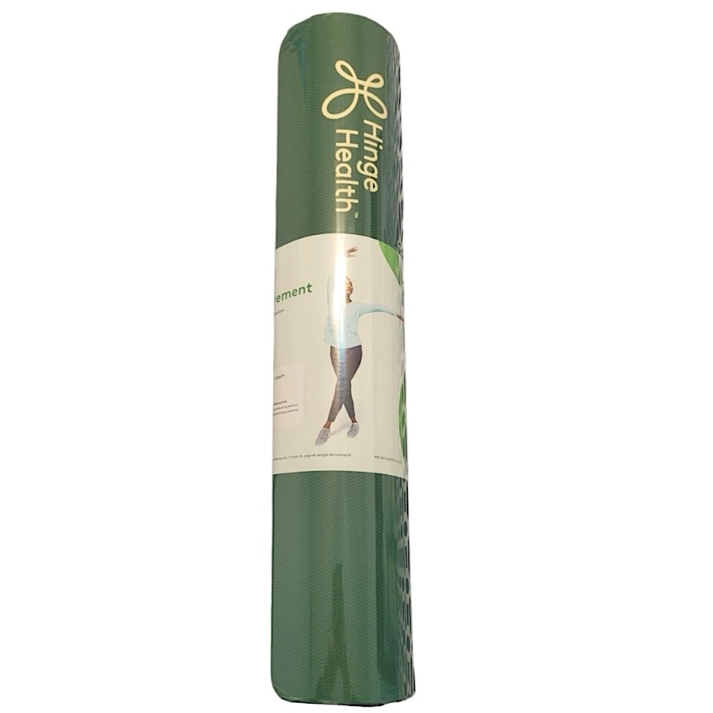 Hinge Health Green Yoga Mat With Carrying Strap String Tie NWT